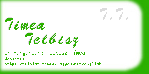 timea telbisz business card